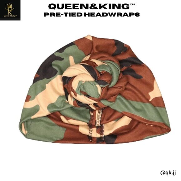 Pre-tied Headwrap (Camou) - Picture 1 of 3
